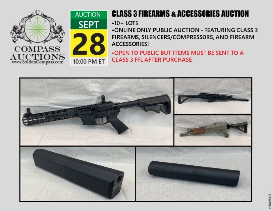 Estate Auction - Class 3 Firearms