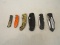 (qty - 6) Assorted Folding Pocket Knives-