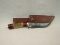 Damascus Steel Hunting Knife w/ Sheath-