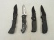 (qty - 4) Assorted Folding Pocket Knives-