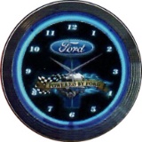 Powered by Ford Neon Clock-