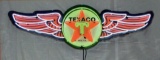 Texaco Wings in Steel Can Neon Sign-