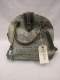 Up-Cycled Canvas & Leather Gerster Bank Style Bag-