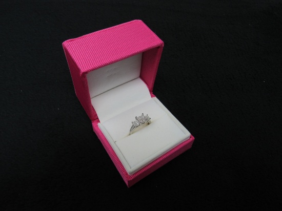 10kt Gold Princess Cut 1.00 ct Diamond Ring-