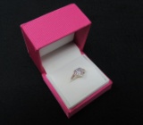 Brilliant Heart Diamondlite CZ & Pink Topaz Ring-