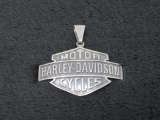 925 Sterling Silver Harley Davidson Pendant-