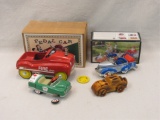 Wooden Car and Die Cast Metal Pedal Cars-