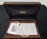Cultured Pearl Necklace/14kt Clasp with Box-