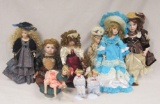 (qty - 9) Antique Dolls-