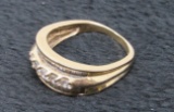 14K Yellow Gold and Diamond Ring-