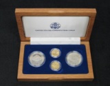 1987 US Constitution Silver Dollar and Gold $5-