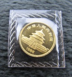 1985 China Panda 1/20 oz .999 Gold Coin-