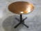 Copper/ Wood round Table-