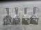 (Qty - 4) Metal Chairs-