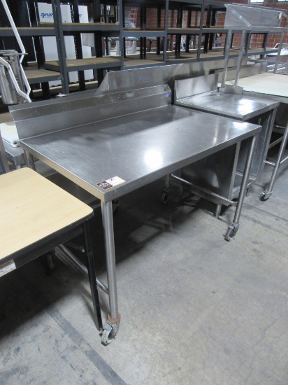 Rolling Stainless Steel Prep Table-