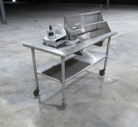Stainless Steel Rolling Table w/ Parts-