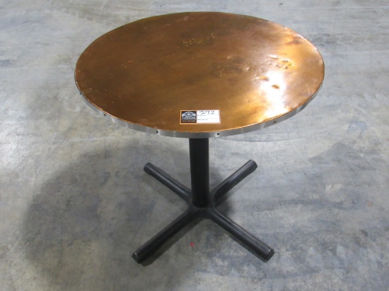 Copper/ Wood round Table-