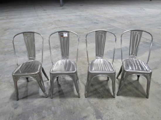 (Qty - 4) Metal Chairs-