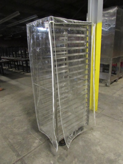 Bakers Rack With Plastic Cover-
