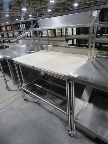 Rolling Cutting Board Table-