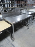 Rolling Stainless Steel Prep Table-
