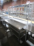 Stainless Steel Table with Top Rack-