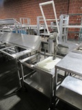 Rolling Stainless Steel Table With Peeler-