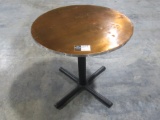 Copper/ Wood round Table-