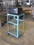 Rolling Cart with Sharp Microwave-