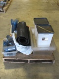 Assorted Platic Totes, Parts and Rug-
