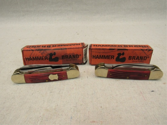 (qty - 2) Hammer Brand Folding Pocket Knives-