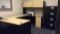 U-Shaped Desk, File Cabinet and White Board-