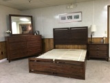 Cresent Hampton Dark Oak Furniture Set (4 Pieces)-