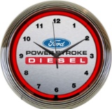 Ford Power Stroke Diesel Neon Clock-