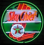 *New* Texaco Sky Cheif Neon Sign w/ Backing-