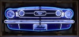 Ford Mustang Grill Neon Sign in Steel Can-