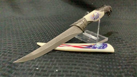 Patriotic Bald Eagle Knife-