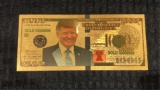 Donald Trump Novelty $1000 Gold Foil Bank Note-