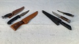 (qty - 6) Assorted Fixed Blade Knives-