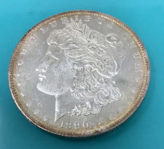 1890-O DMPL Morgan Silver Dollar-