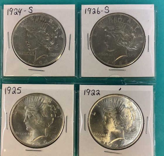 (qty - 4) Peace Dollars (4x the Bid)