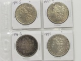 (4) US Morgan Silver Dollars