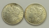 (2) 1921-P US Morgan Silver Dollars