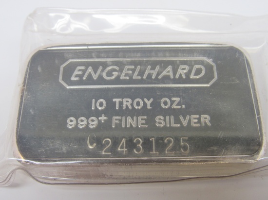 10 Troy Ounce Engelhard Silver Bar