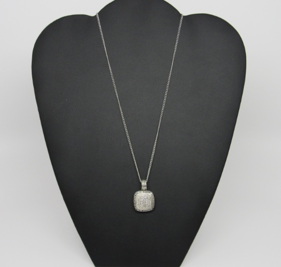 David Yurman Pave' Diamond Pendant Necklace