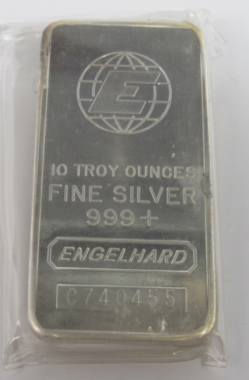 10 Troy Ounce Engelhard Silver Bar