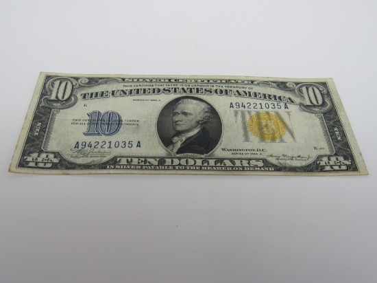 1934 US $10 North Africa Silver Certificate