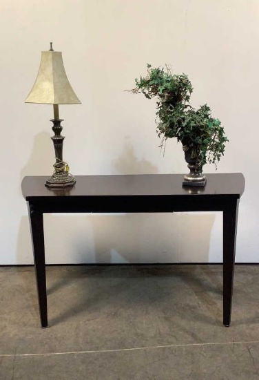 Foyer Table, Lamp, & Artificial Plant