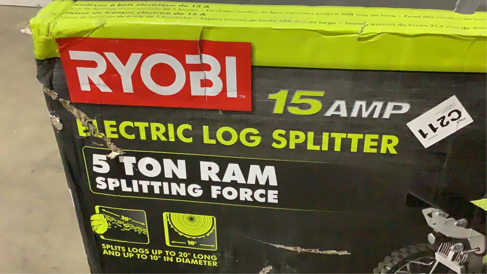 Ryobi Electric Log Splitter RYAC490 Proxibid