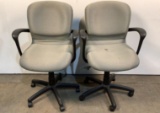 (2) United Chair Rolling Office Chairs